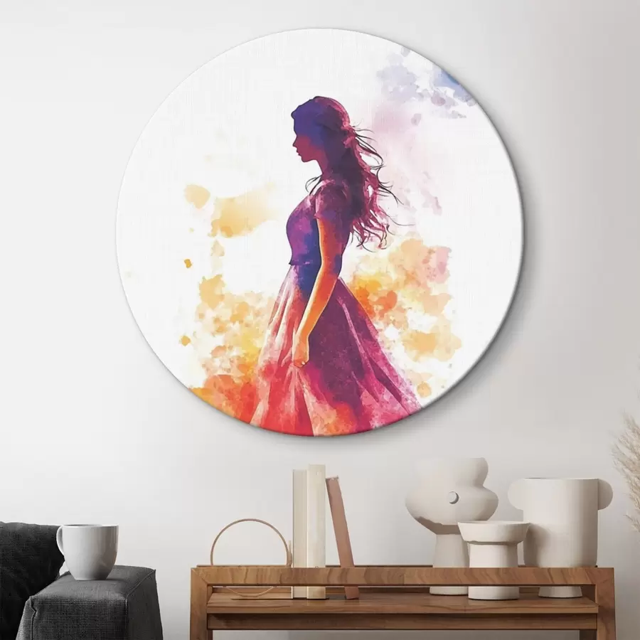  Peintures Portrait d'une jeune fille à l'aquarelle r42080