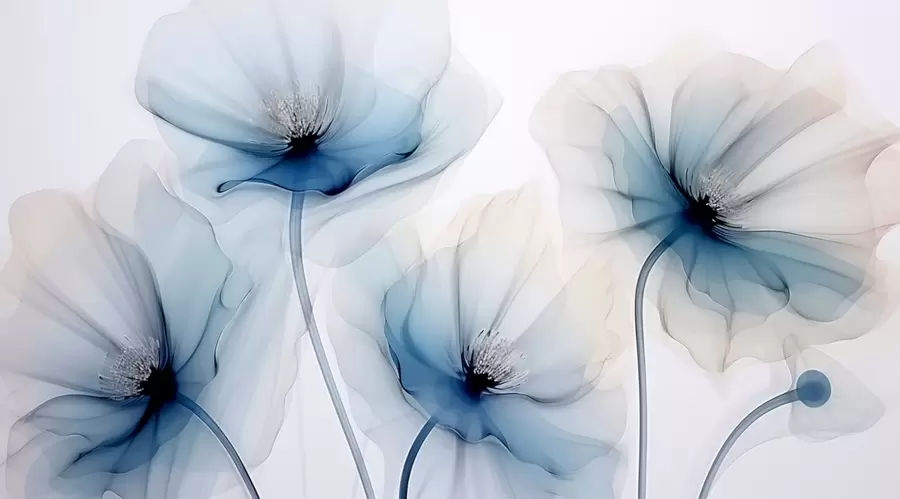 Papier peint photo Fleurs transparentes w02696