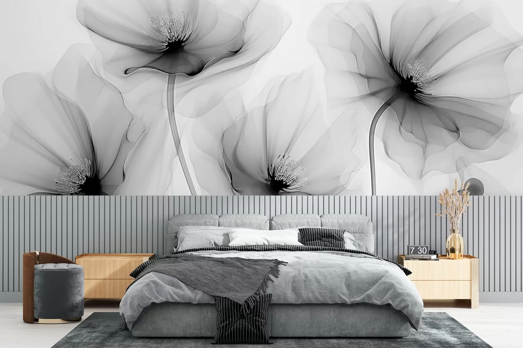 Papier peint photo Fleurs transparentes w02696v2