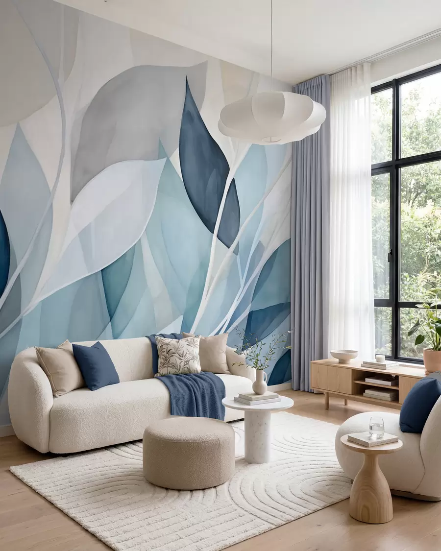 Fotobehang Abstracte bladeren w02701