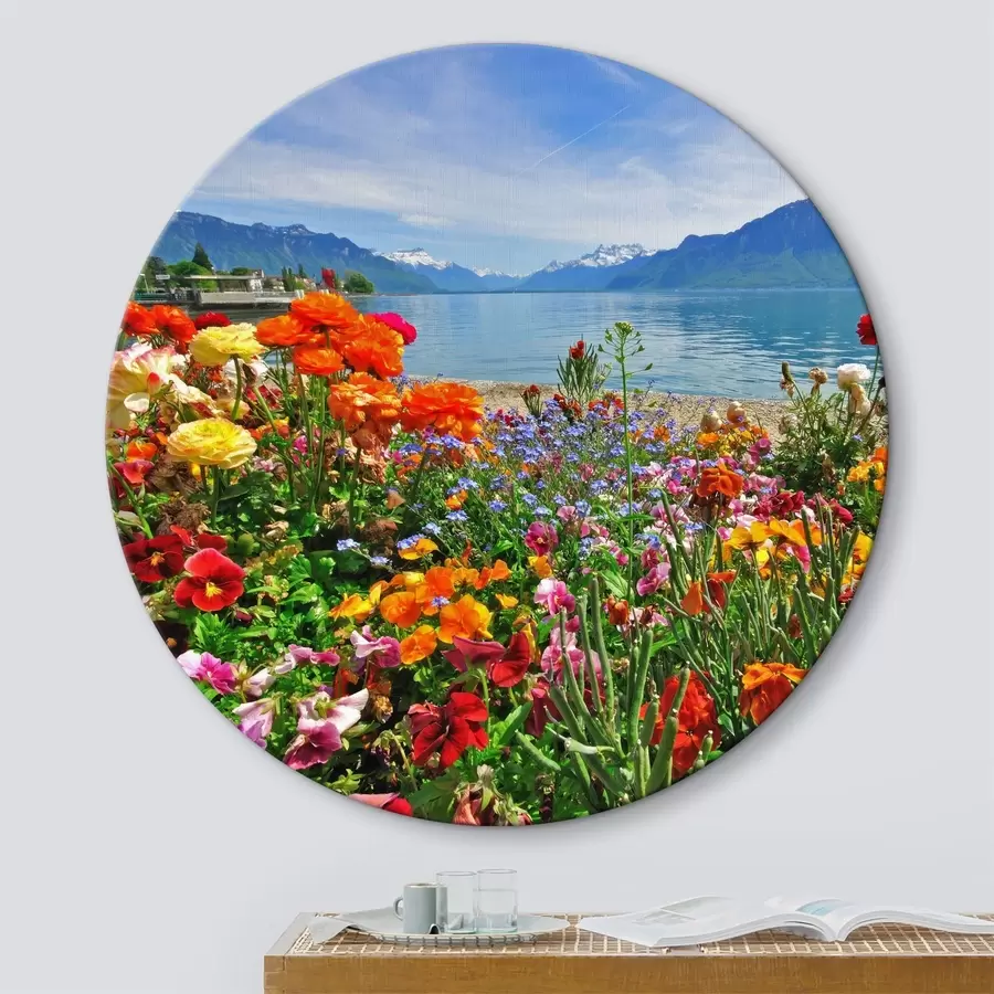  Schilderijen Water, lucht en bloemen r00006