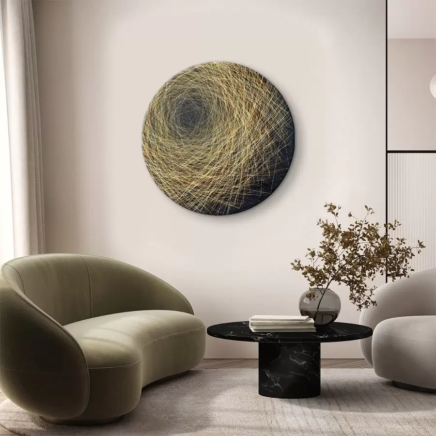  Schilderijen Gele, dunne draden zonlicht r02428