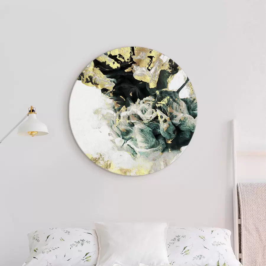  Peintures Fumée verte sur un mur grunge r02713