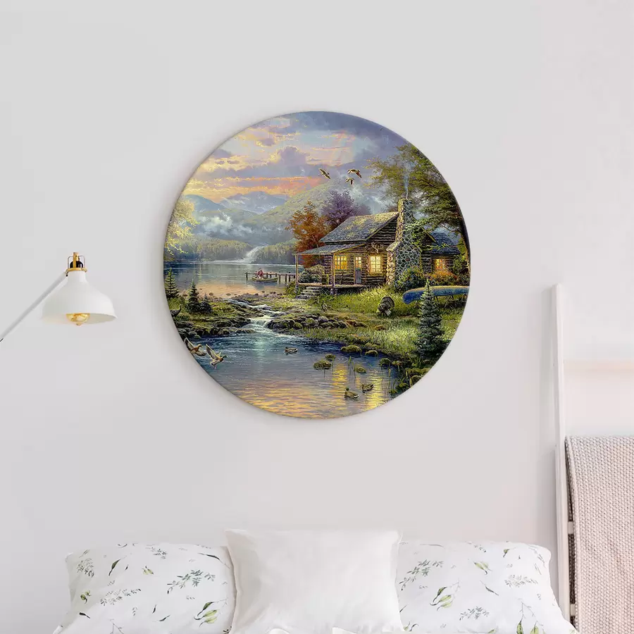  Schilderijen Wolk, water en plant r15135