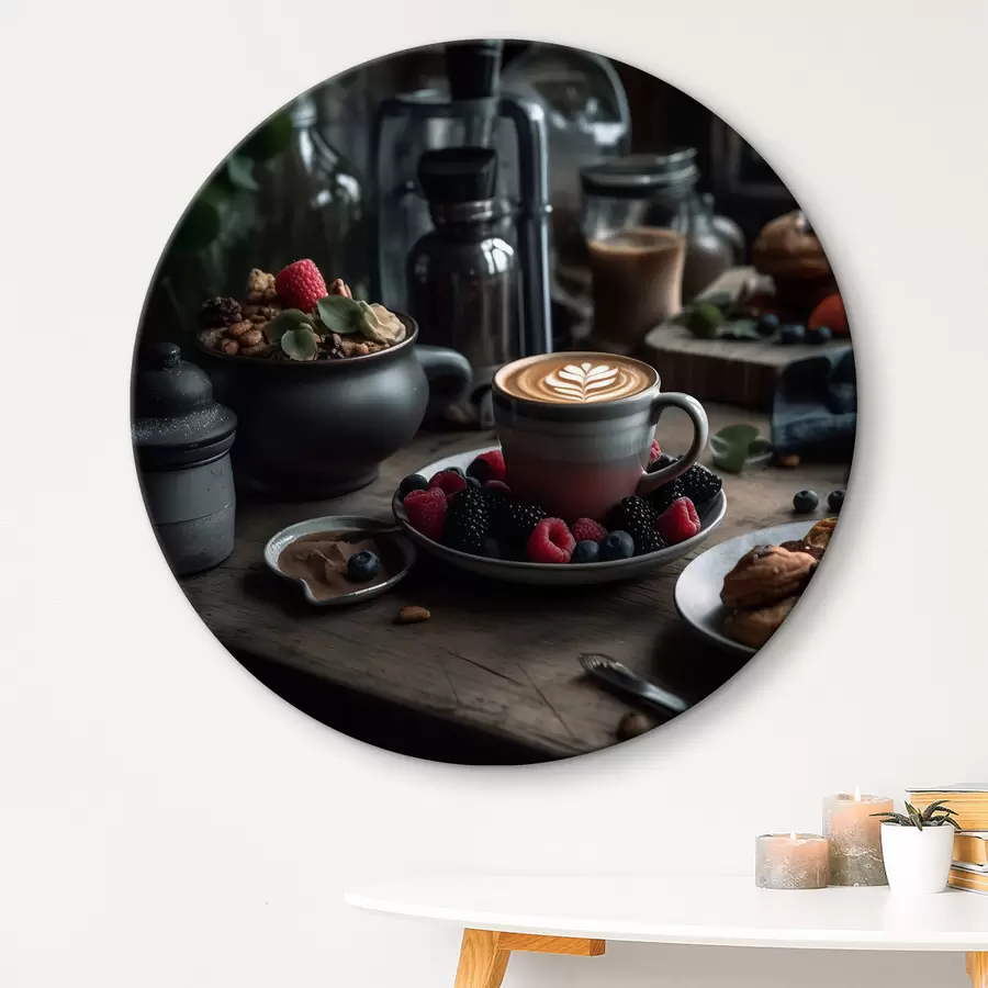  Schilderijen Gezond ontbijt met cappuccino r32154