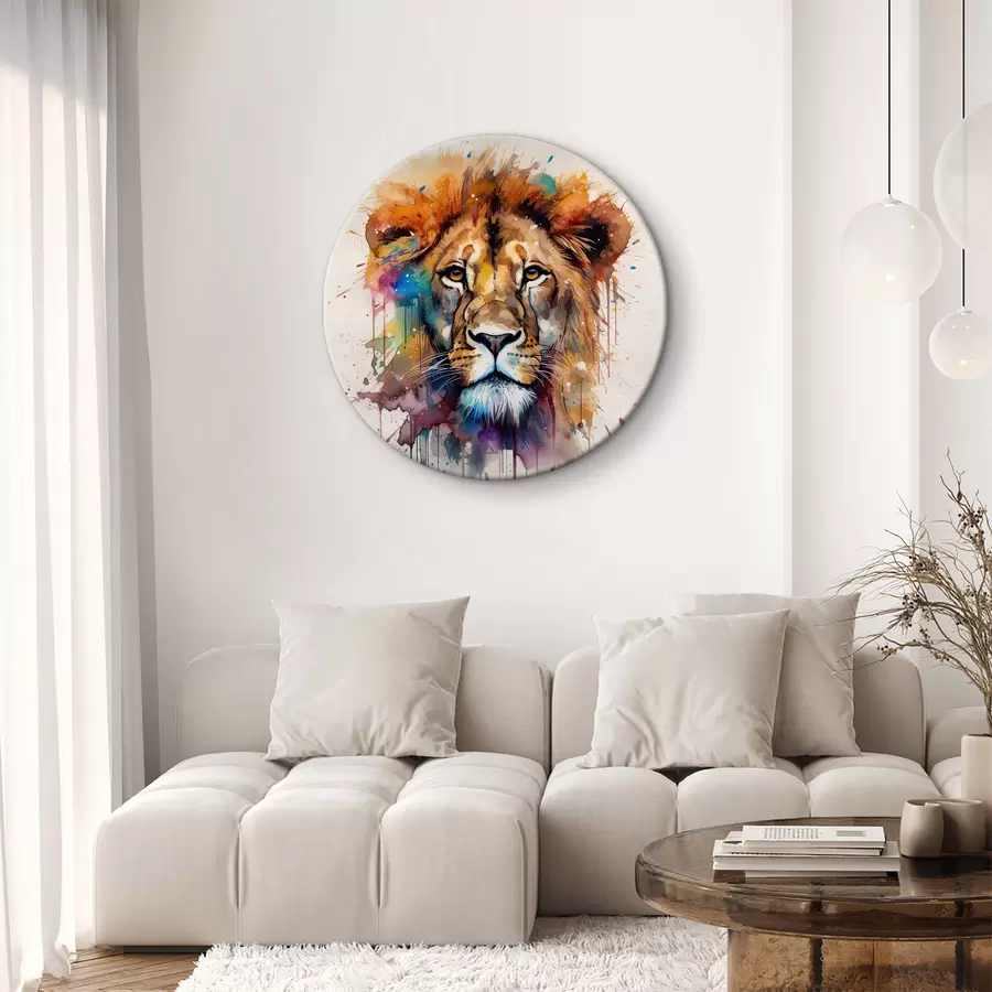  Peintures Un lion dans un style aquarelle r32325