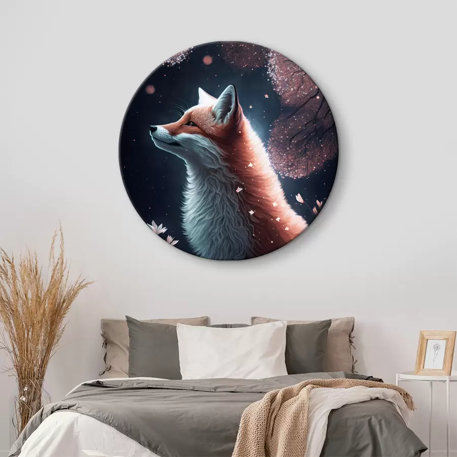  Schilderijen Vos met sakura r32548