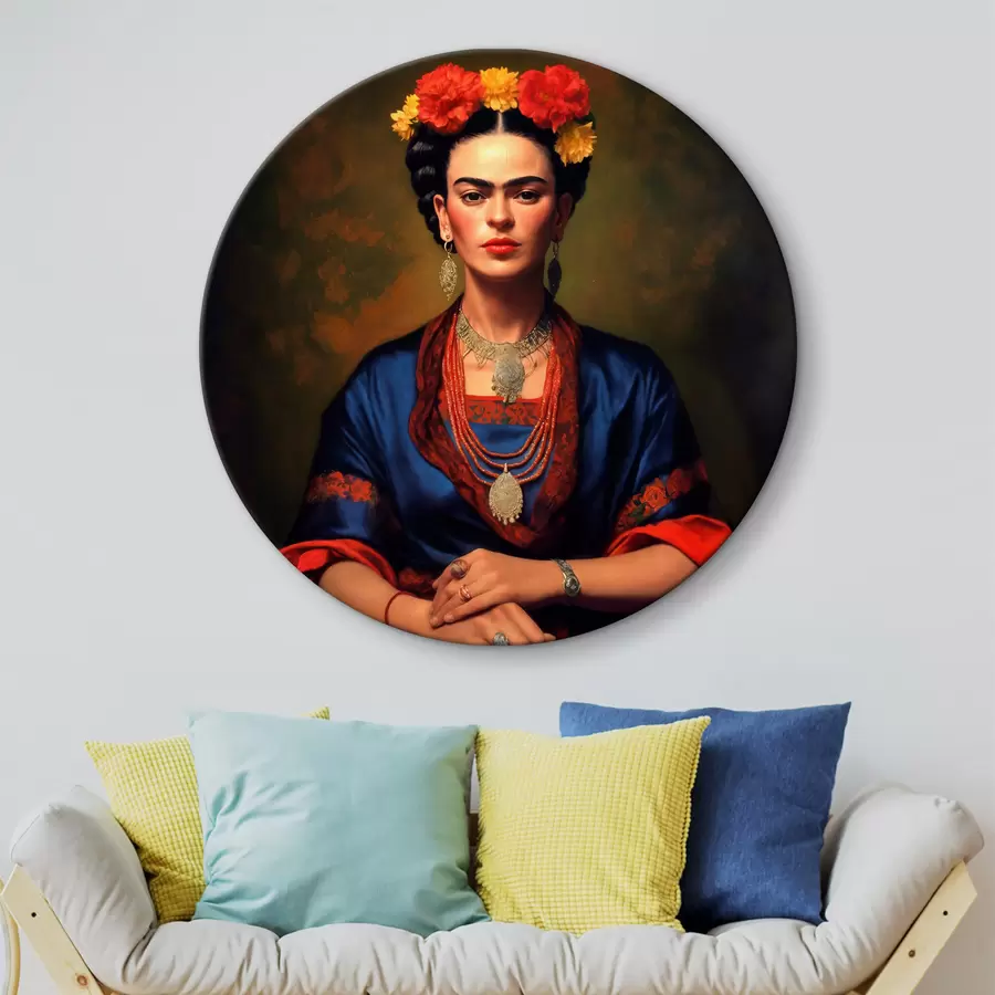  Schilderijen Frida Kahlo in een blauwe jurk r32866