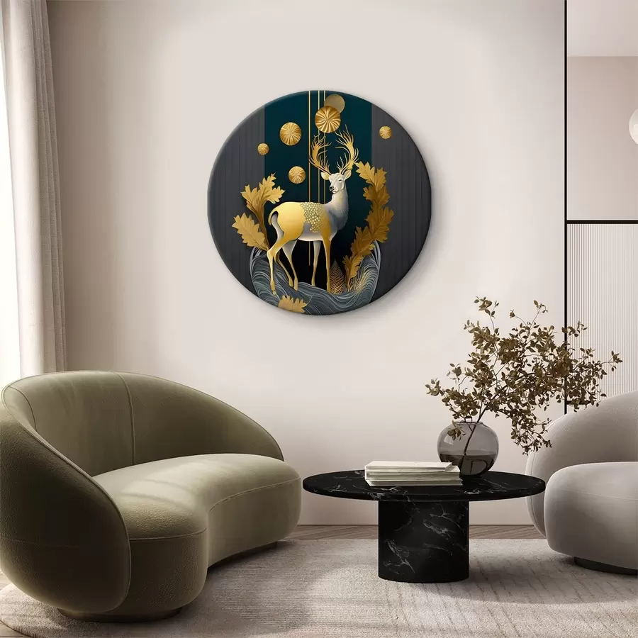  Schilderijen Een hert tegen een natuurlijke achtergrond r33555