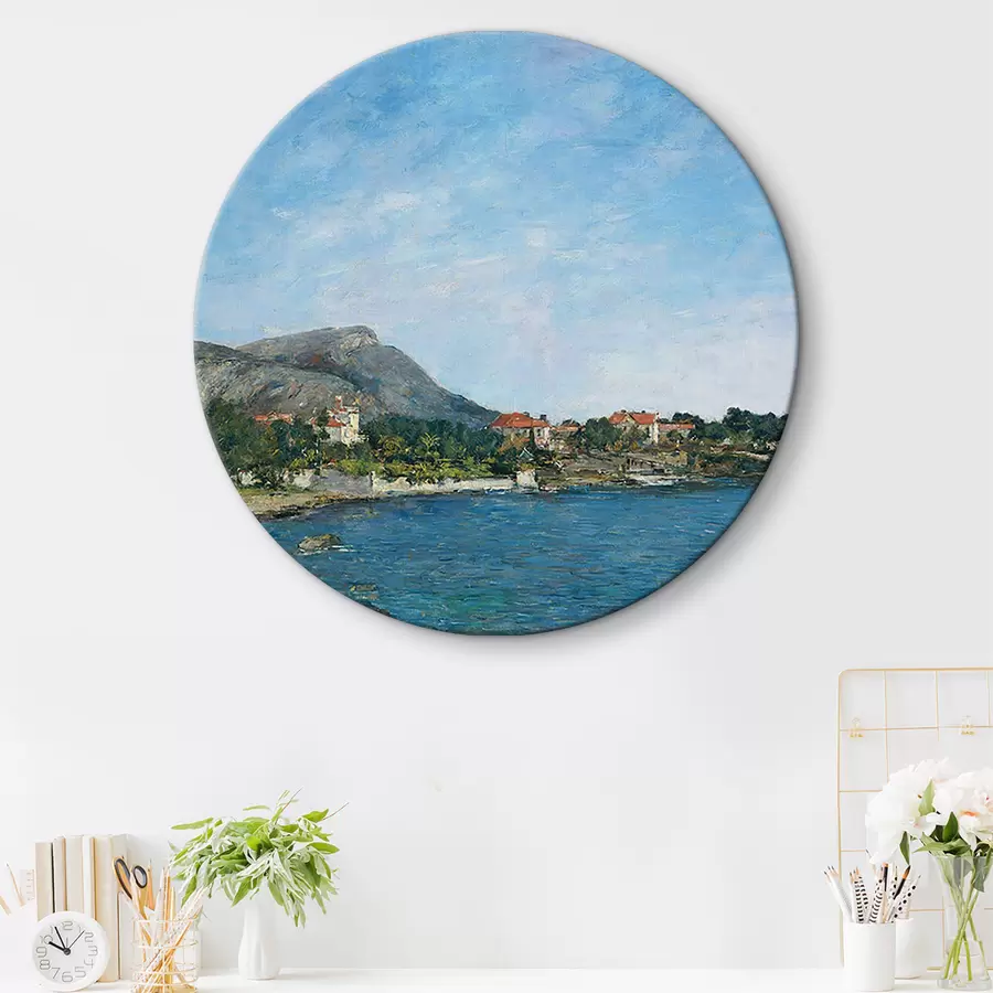  Schilderijen Schilderij van de Franse impressionist Eugène Boudin, Beaulieu: Baai van Fourmy, 1892 r33707