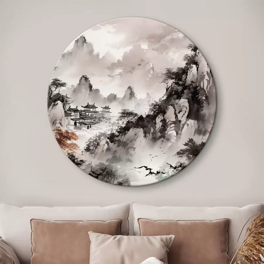  Peintures Paysage chinois avec montagnes r34628
