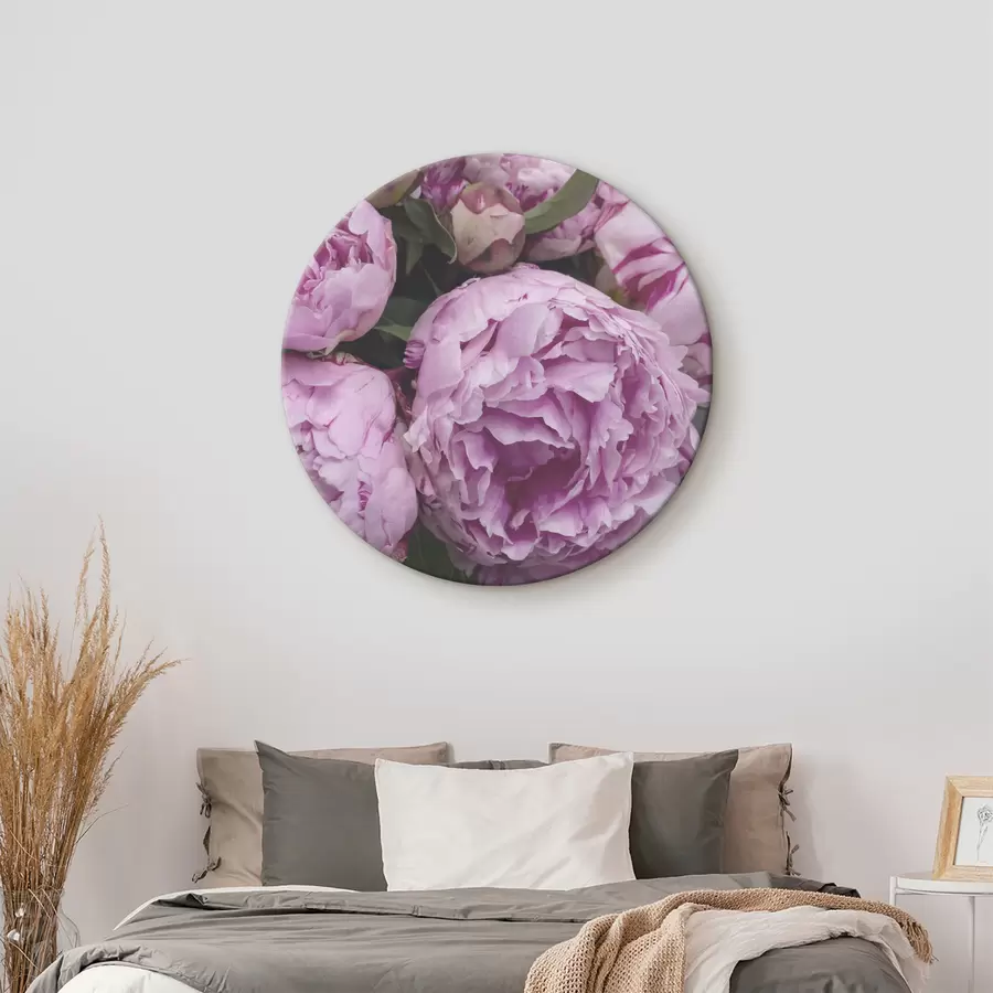  Schilderijen paarse pioenrozen r35250