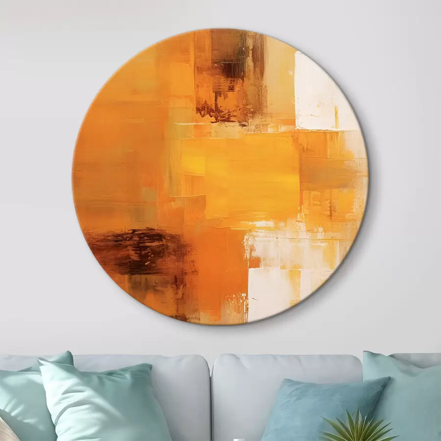  Schilderijen Abstractie in oranje tinten r35299
