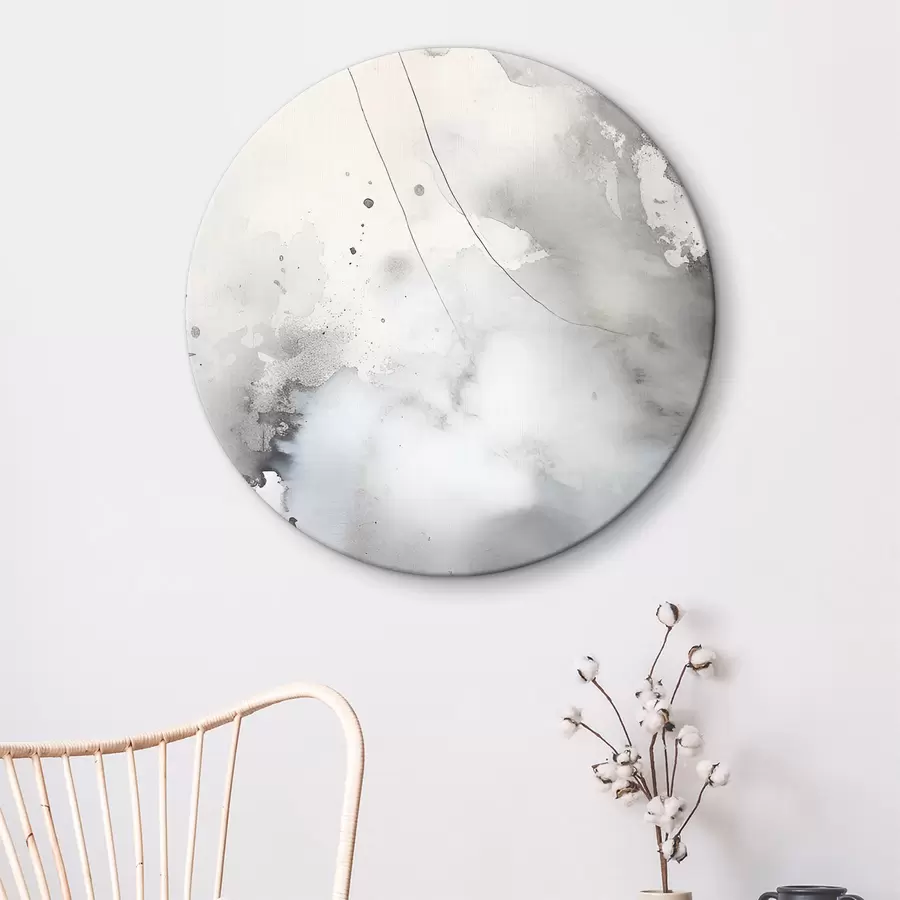  Peintures Abstraction grise avec coups de pinceau r35310