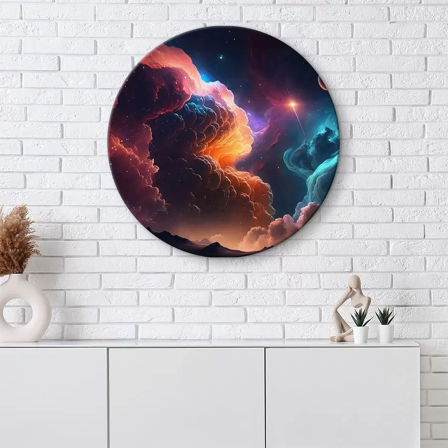 Fotobehang Nevel en sterrenhemel in abstracte vorm r35331