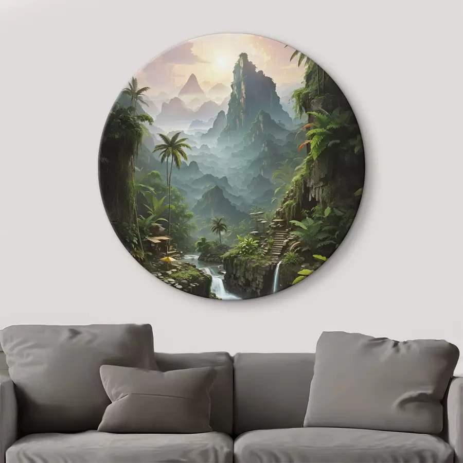  Schilderijen Uitzicht op het Aziatische berglandschap r35648