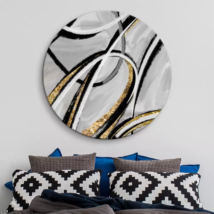  Peintures Tourbillons abstraits aux reflets métalliques r35798