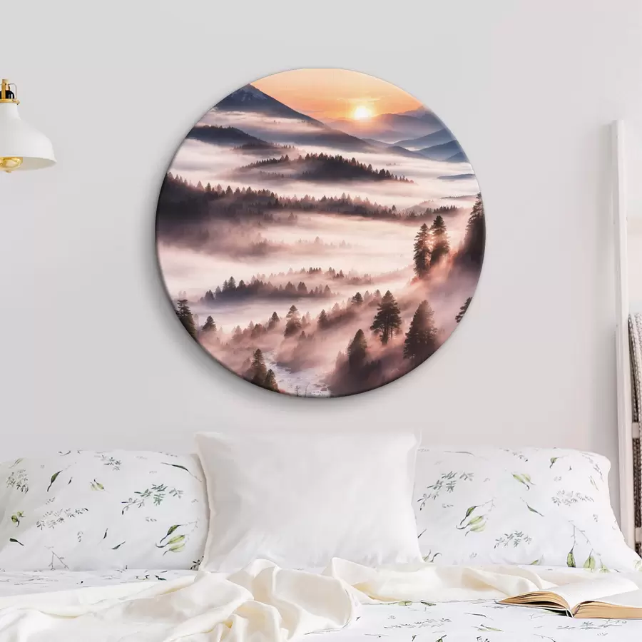  Peintures Vue de la forêt brumeuse r36050