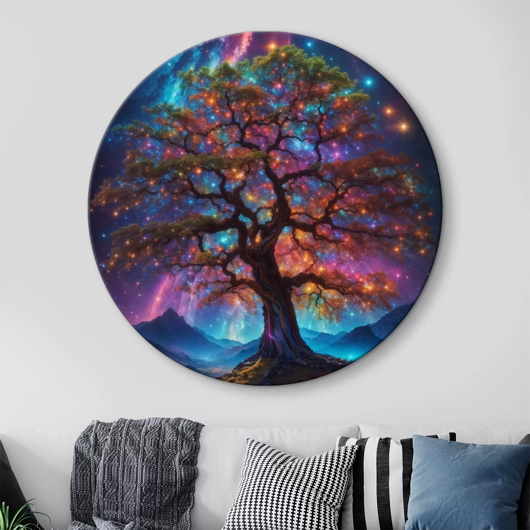  Peintures Un arbre contre le ciel étoilé r36059