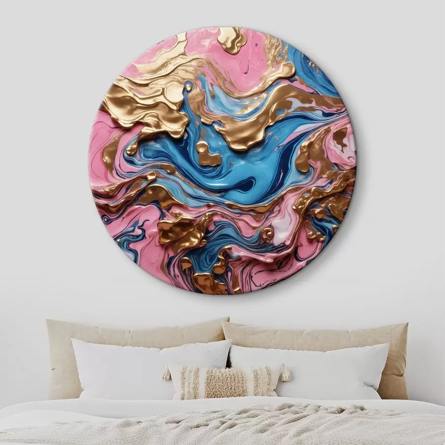  Peintures Brillance colorée de rose et de bleu r36227