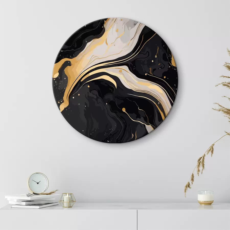  Peintures Marbre noir élégant r36375