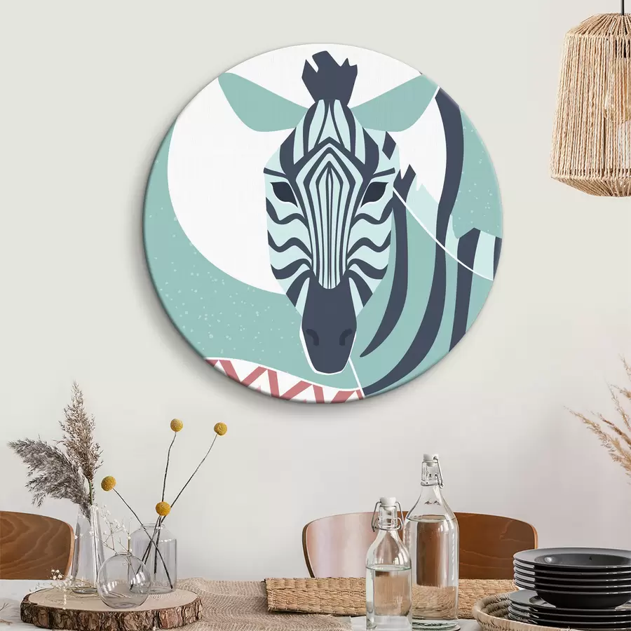  Peintures Portrait d'un zèbre en hiver abstrait r36405