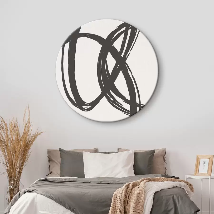  Peintures Cercles et lignes abstraits r36407