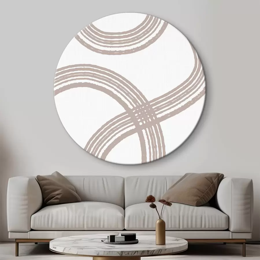  Peintures Des lignes abstraites de couleur beige s'entrelacent avec grâce r36410