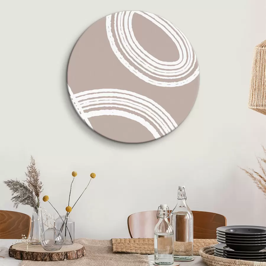  Peintures Boucles abstraites sur toile en gris foncé r36427