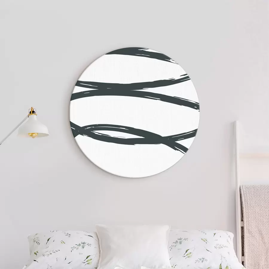  Schilderijen Abstracte wervelingen in monochroom groen r36462