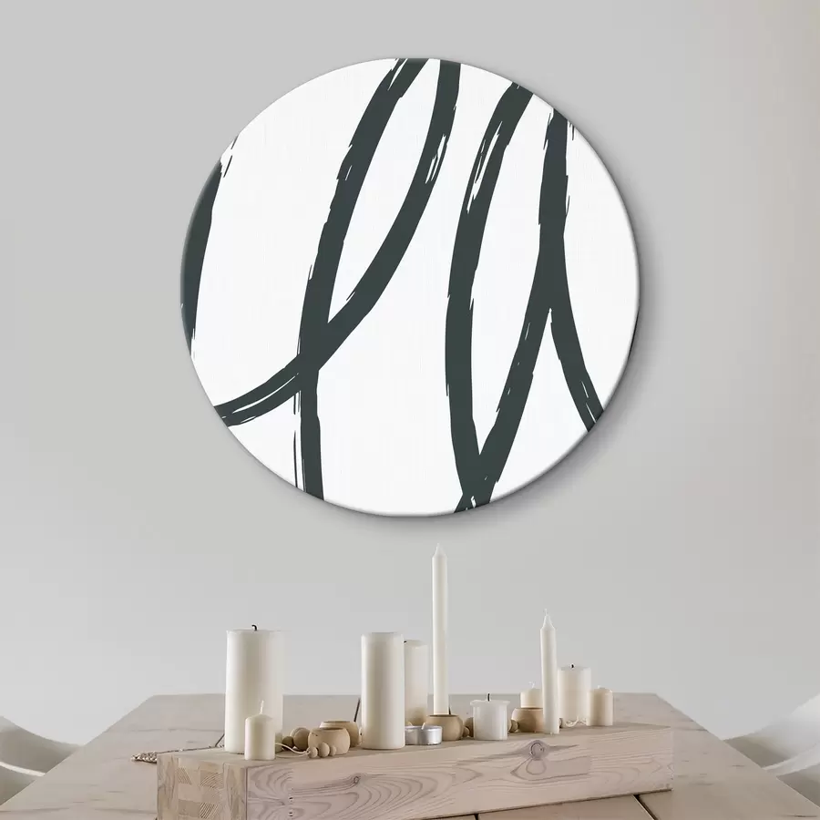  Schilderijen Verweven streken in monochrome stijl r36463