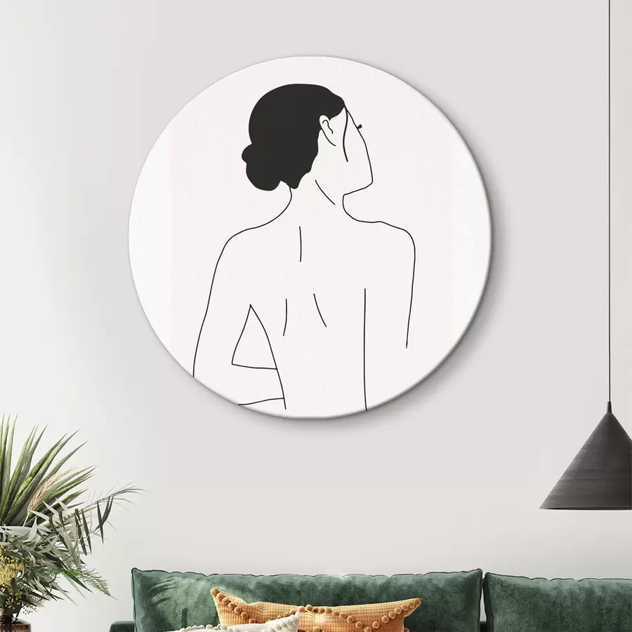  Schilderijen Contemplatie in minimalistische lijnen r36464