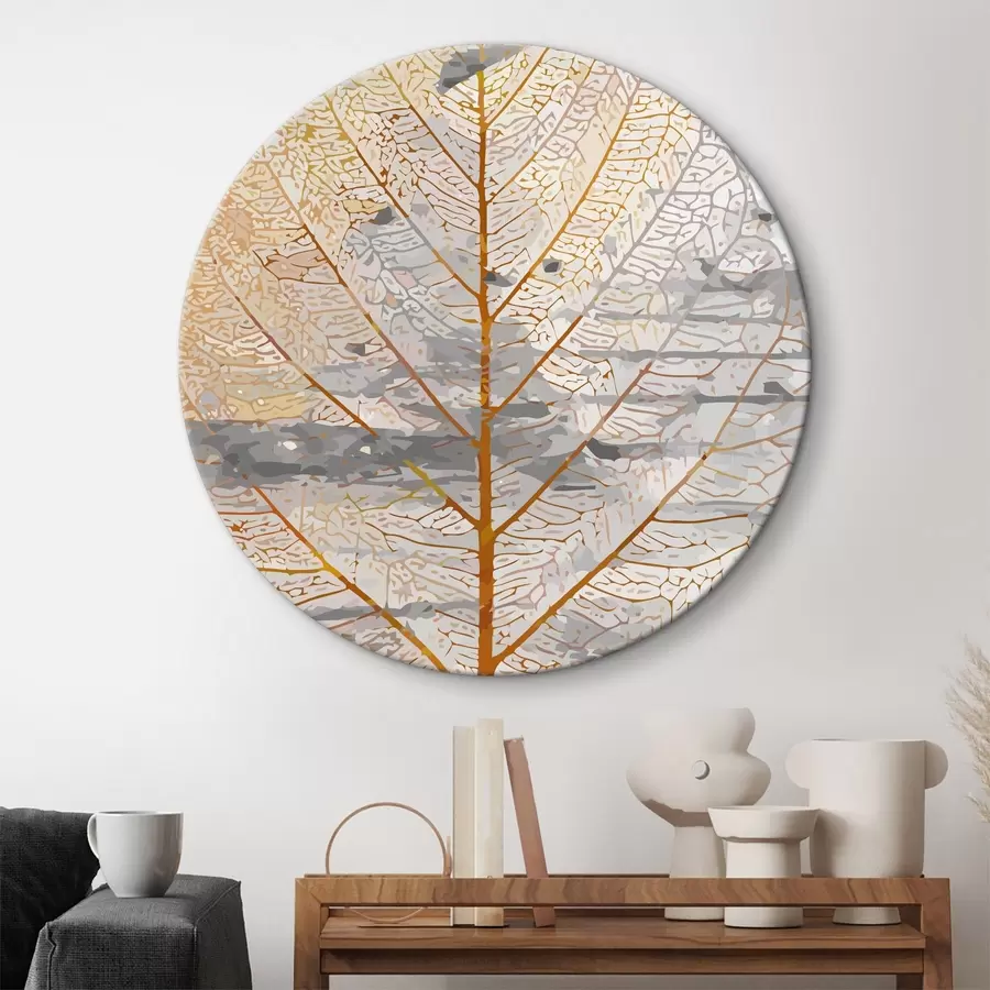  Peintures Feuille sur fond abstrait r36482