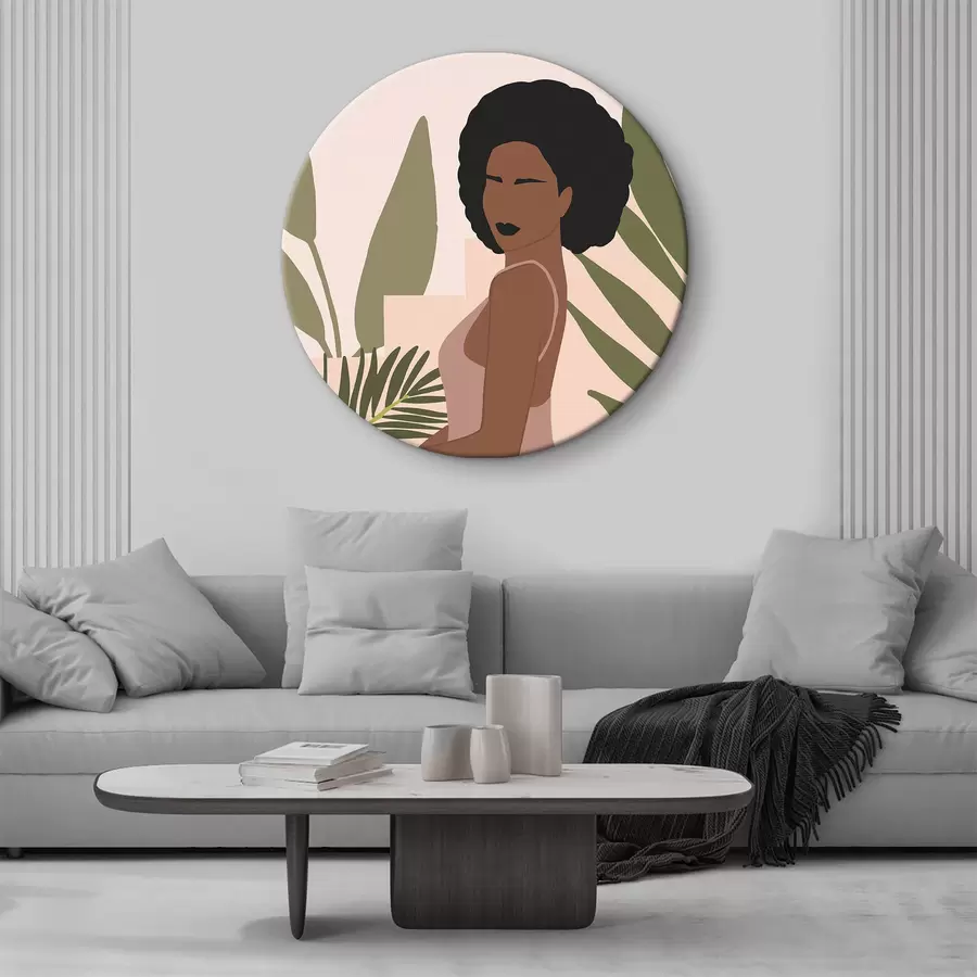  Schilderijen Elegantie tussen rustige tropische bladeren r36492