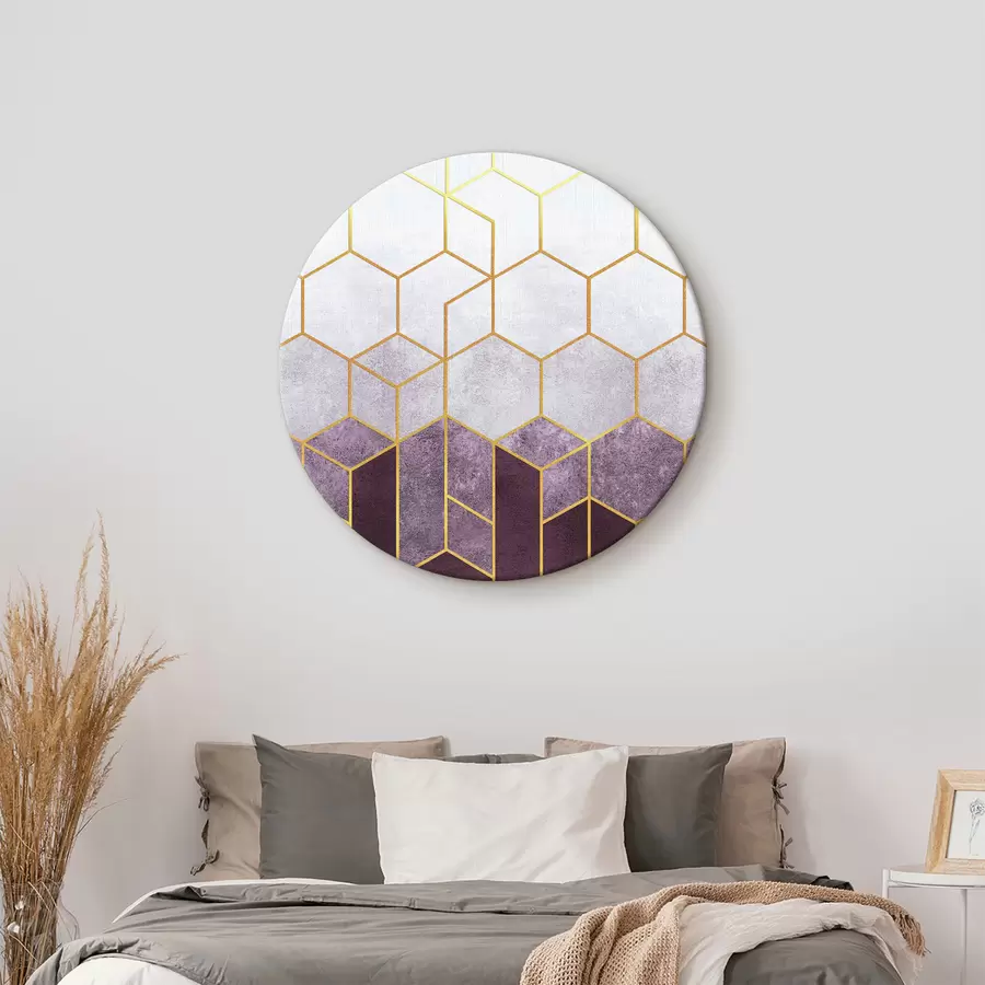  Peintures Mur texturé élégant avec un motif hexagonal r36601v1