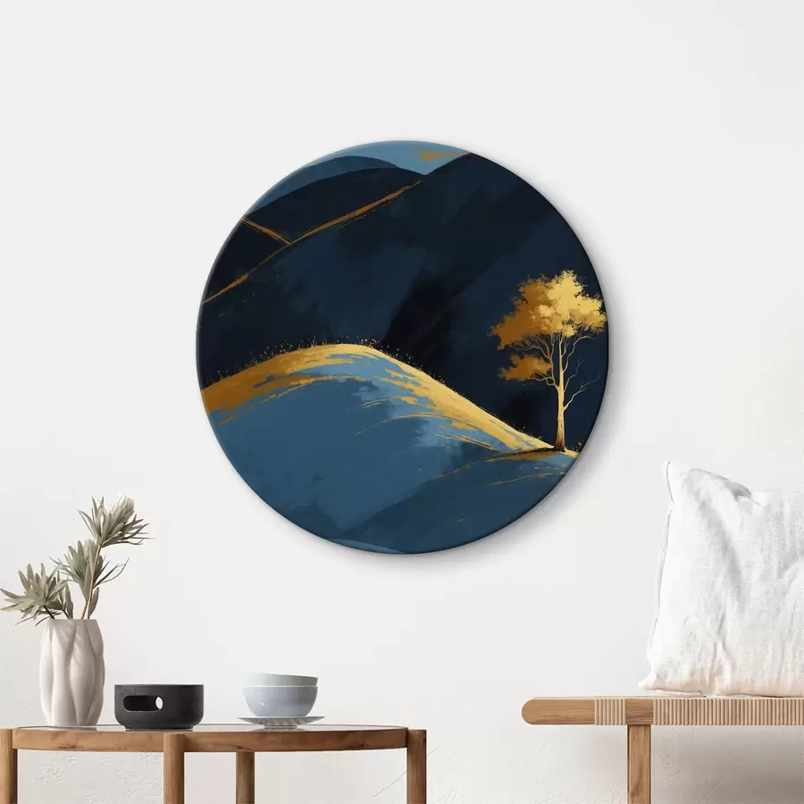  Schilderijen Schaduwen van de ondergaande zon over de vredige heuvels r36638