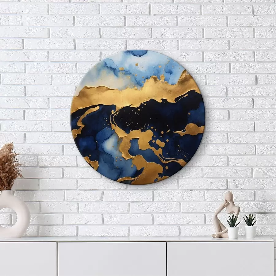  Peintures Vagues abstraites bleues de l'océan r36642