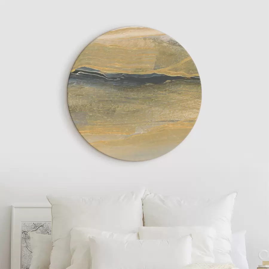  Schilderijen Aardse tinten stromen door de kalme golven r36669