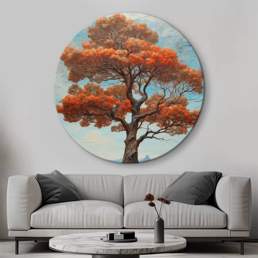  Schilderijen Een boom midden in de woestijn r36793