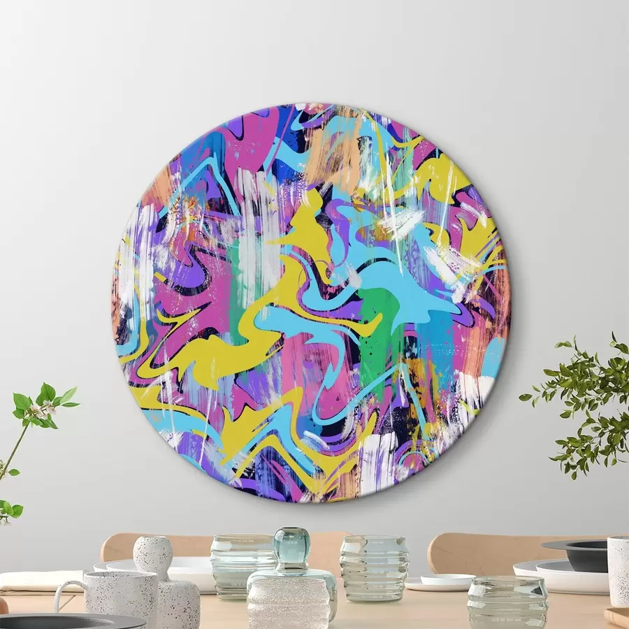  Schilderijen Kleurrijk patroon met penseelstreken r37056