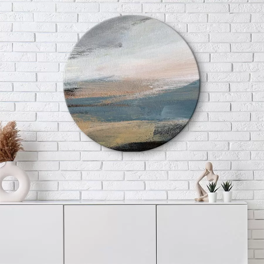  Schilderijen Abstract uitzicht op het strand en de zee r37064