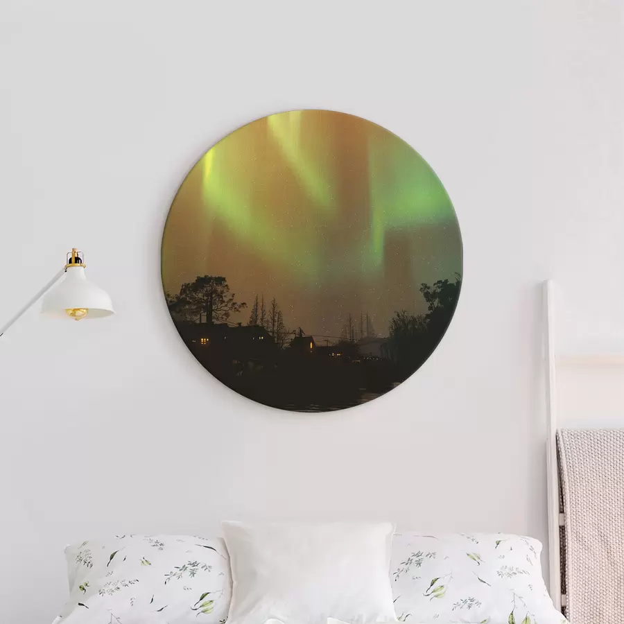  Schilderijen Groene lichten in de lucht r37084