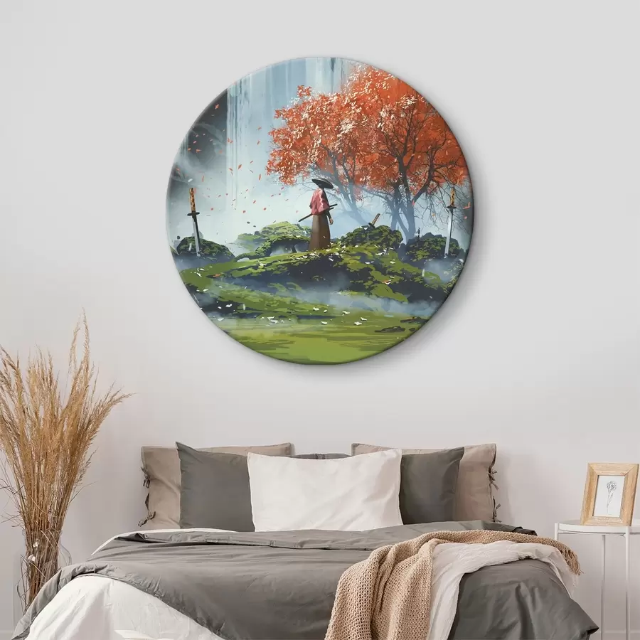  Peintures Un samouraï japonais solitaire r37105