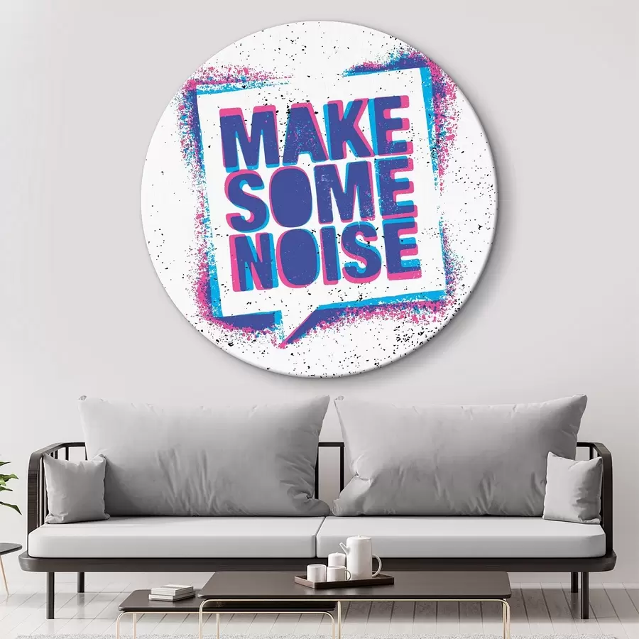  Schilderijen Wit vierkant met paarse en blauwe tekst r37290