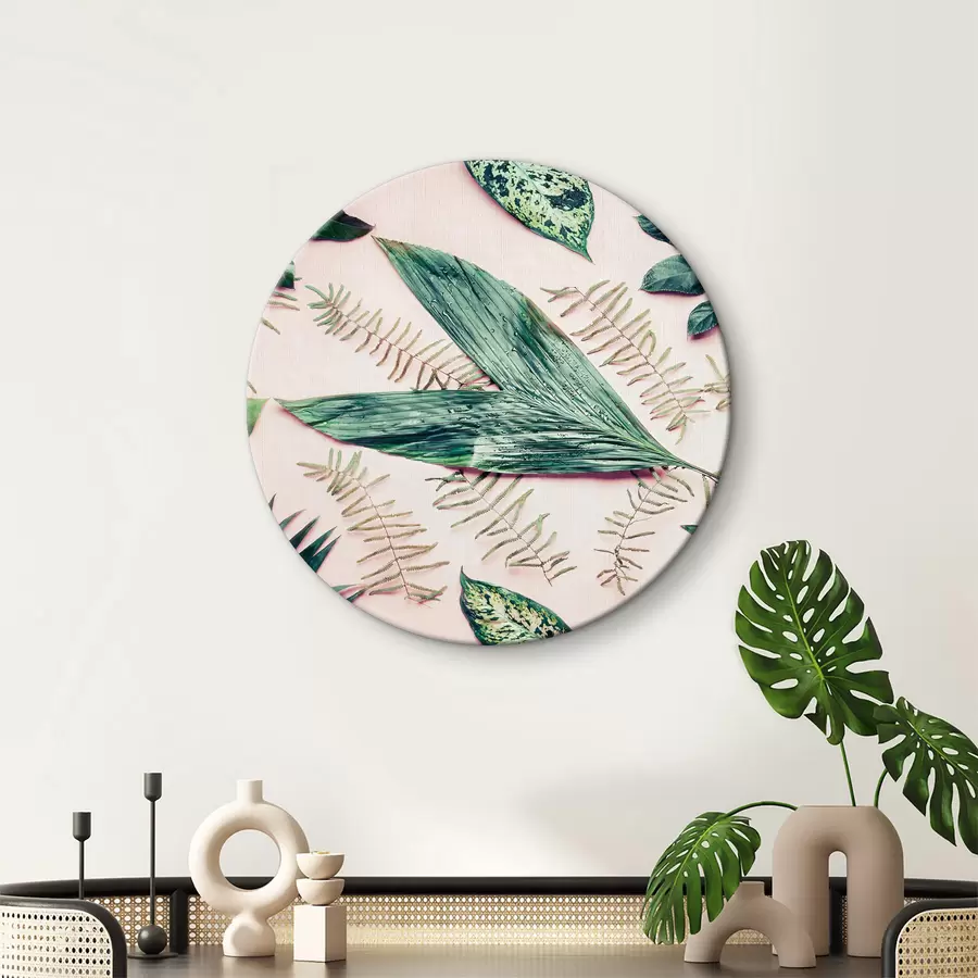  Schilderijen Groep groene bladeren r37297