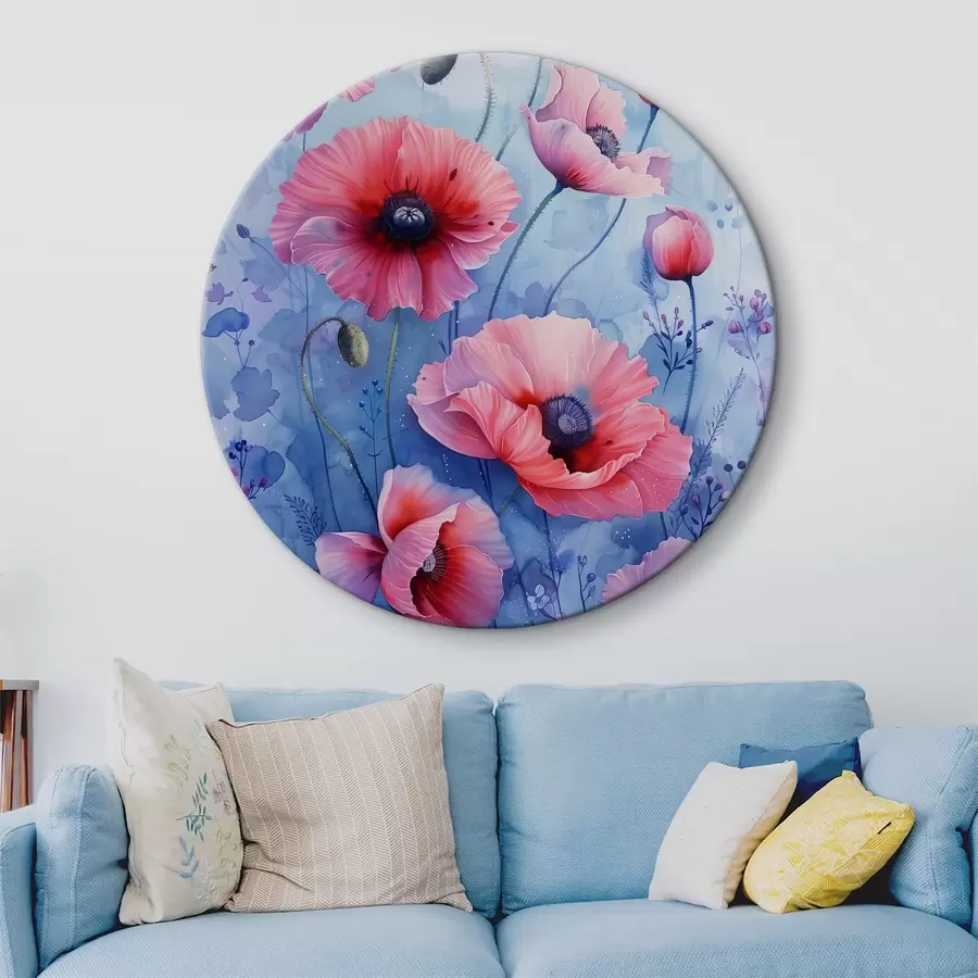  Schilderijen Een afbeelding van roze bloemen r37466