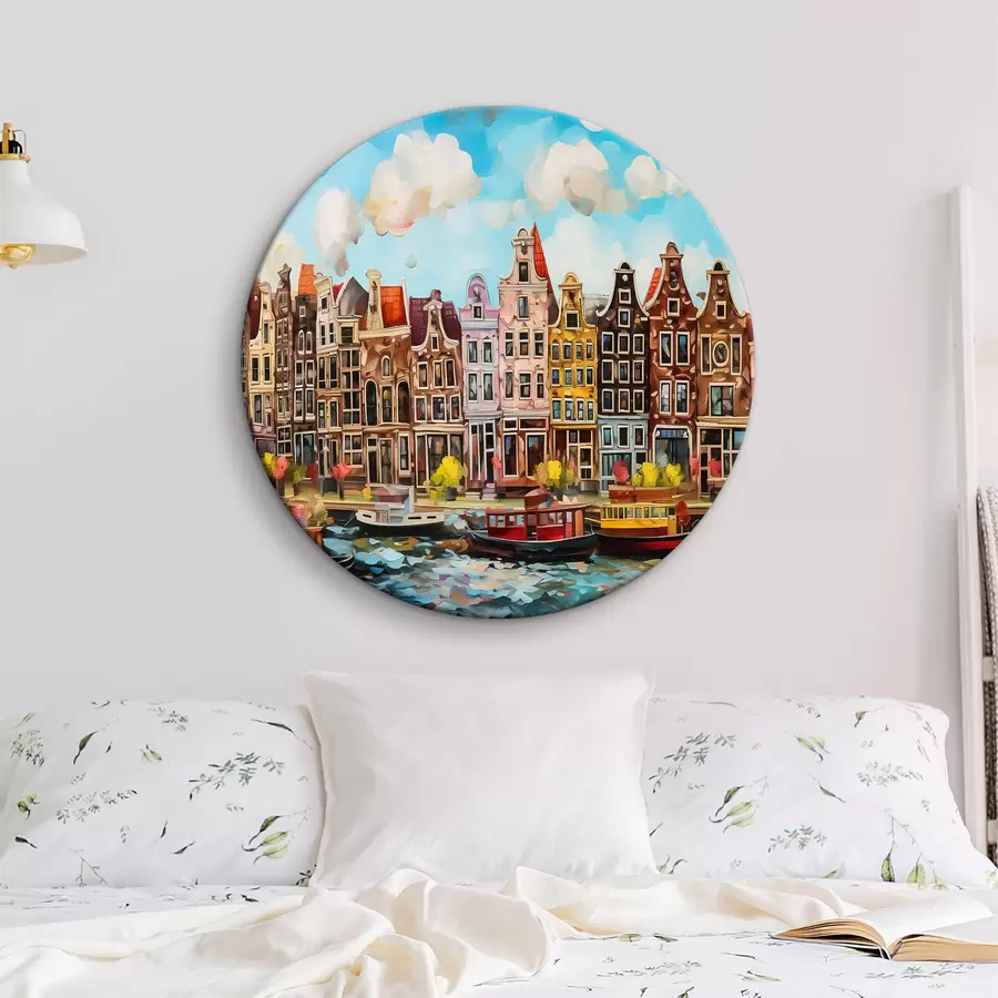  Schilderijen Aquarel met een afbeelding van een stad r37555