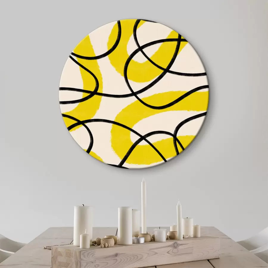  Peintures Ligne jaune et ligne noire r37571