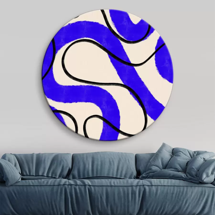  Schilderijen Blauw en wit patroon r37572