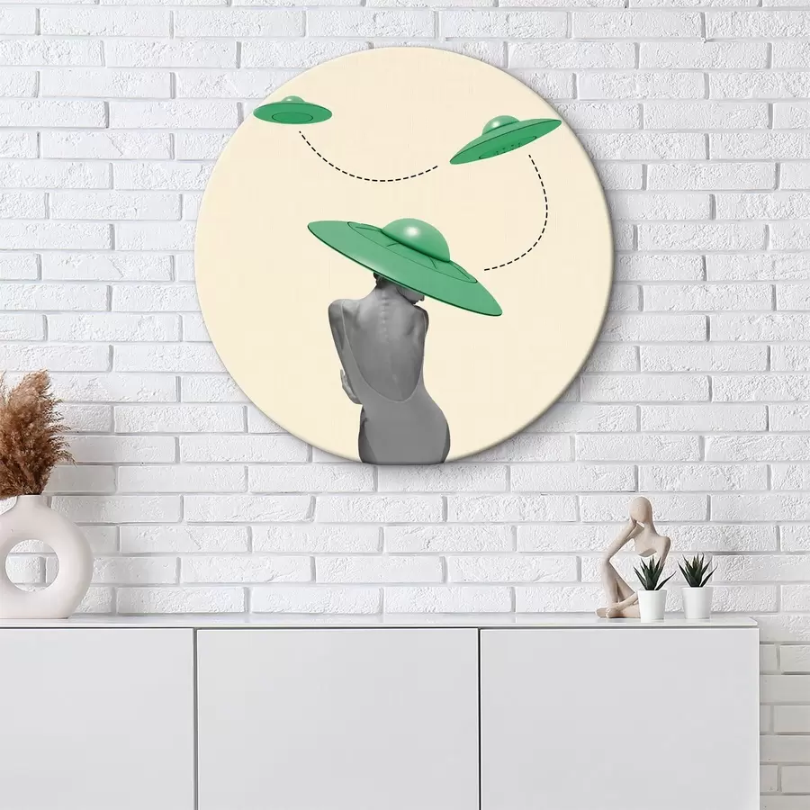  Schilderijen Meisje met groene hoed r37630